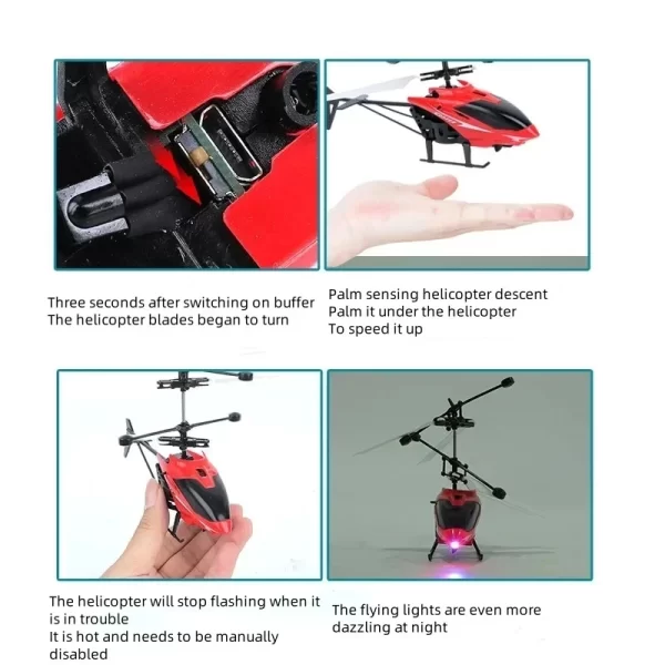 Rechargeable Mini RC Drone Remote Safe Fall-resistant RC Helicopters Drone(No remote control battery) - Image 3
