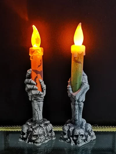Halloween Skeletons Ghost Party Candles Pumpkin Party Happy Halloween