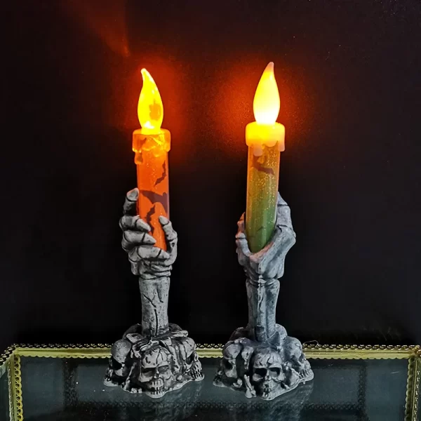 Halloween Skeletons Ghost Party Candles Pumpkin Party Happy Halloween
