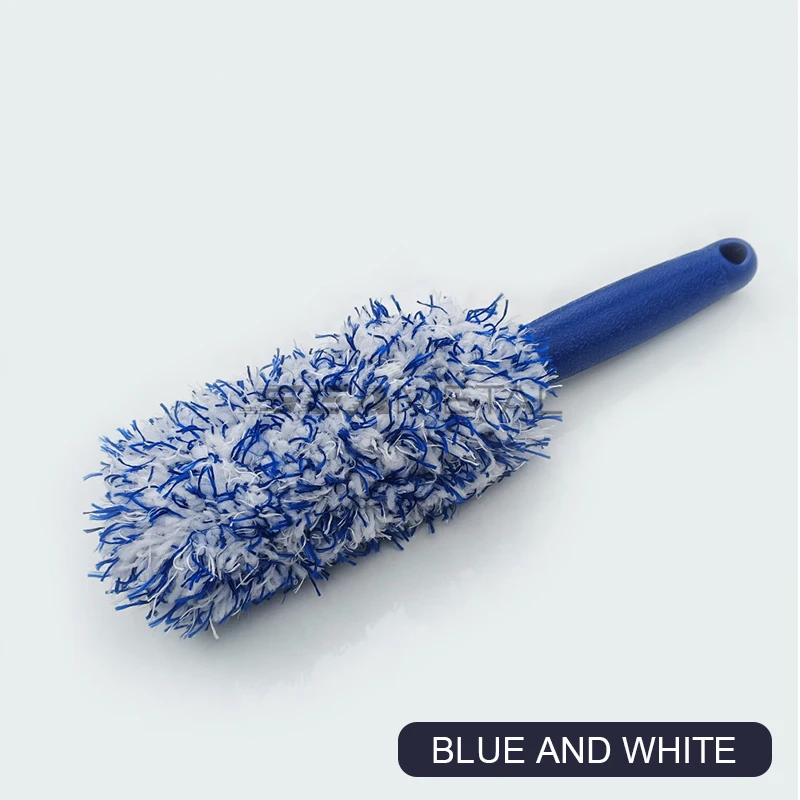 SEAMETAL Plush Car Wheel Hub Brush Anti-Slip Plastic Handle Auto Wheel Tire Rim Brush Cleaning Tool Car Washing Accessories - Image 8