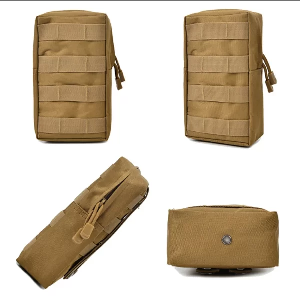 600D Oxford Outdoor Military Tactical Bag EDC Molle Tool Zipper Waist Accessories Durable Belt Como Pouch - Image 2