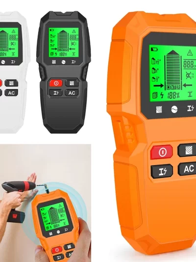 7 in 1 Smart Stud Finder Wall Scanner with LCD Display Studs Detector High Accuracy for Wood Magnetic Metal AC Wire Finding