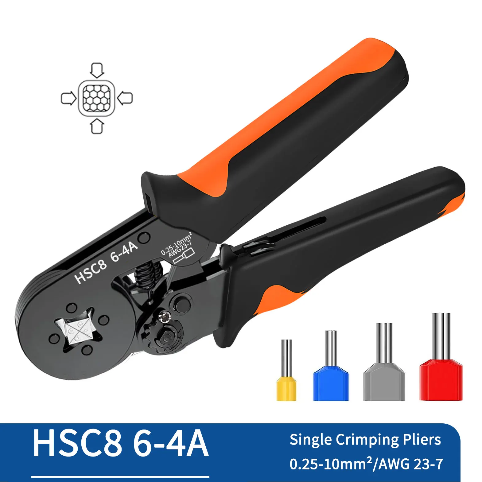 Crimping Pliers Ferrule Sleeves Tubular Terminal Tools HSC8 6-4 10-6 16-6 Wire Crimper Household Electrical Sets Terminal - Image 17