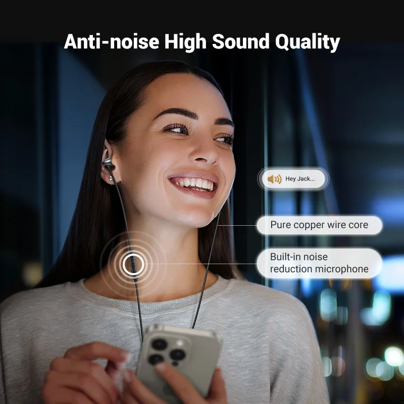 UGREEN 3.5mm USB Type C Wired Earbuds with Microphone, Wired Earphones in Ear Headphones HiFi Stereo,For Most with 3.5mm Jack - Image 6