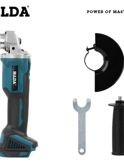 HILDA 21V Brushless Angle Grinder Brushless Polishing Machine Handheld Rechargeable Electric Power Tools for Makita Battery