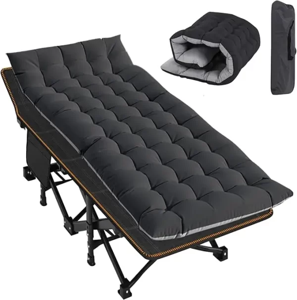 Folding Camping Cot for Adults with Pad, Padded Portable Sleeping Cot - Image 7