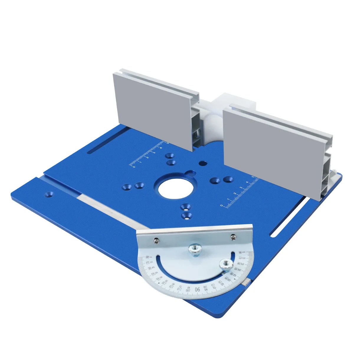 Woodworking Router Lift Kit - Aluminum Router Table Insert Plate W/ Miter Gauge Guide and Bracket for 65mm Diameter Motors - Image 6