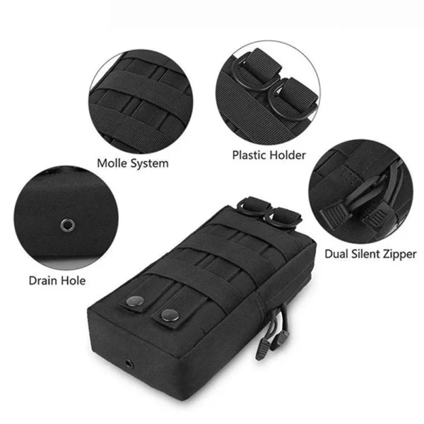 600D Oxford Outdoor Military Tactical Bag EDC Molle Tool Zipper Waist Accessories Durable Belt Como Pouch - Image 21