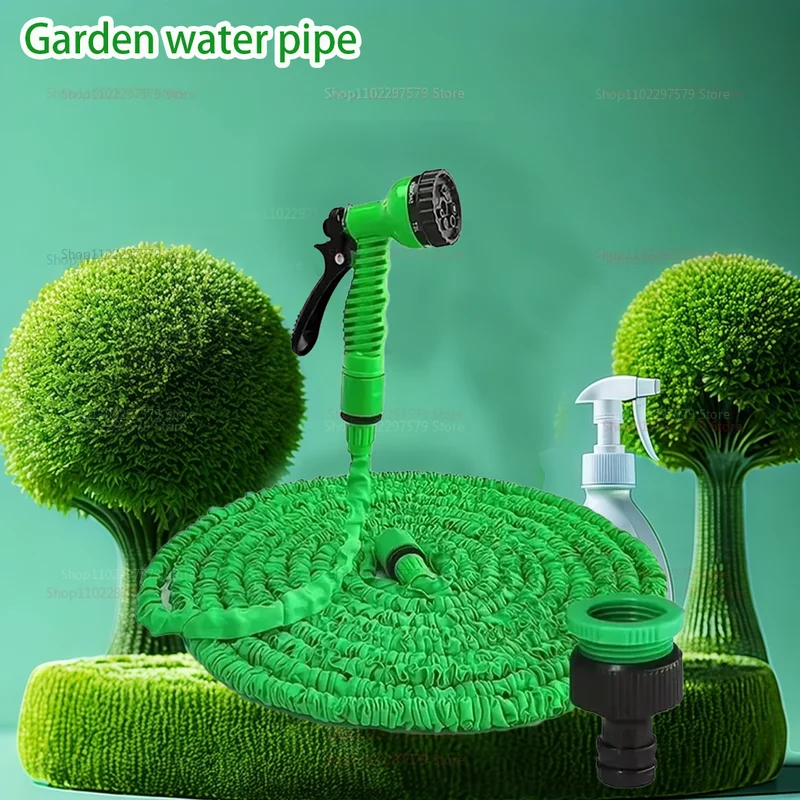 Retractable Magic Garden Hose High Pressure Car Wash Water Gun Watering Device - Image 2