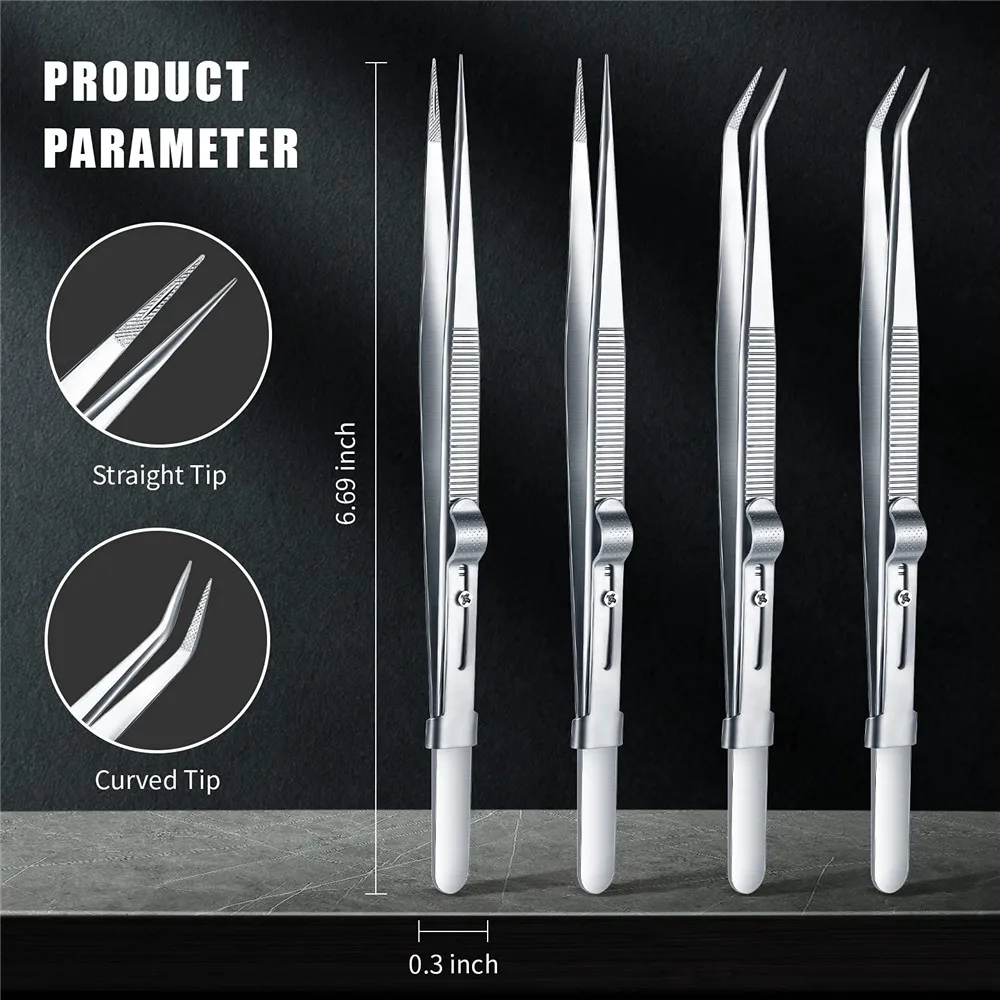 16CM Professional High Precision Stainless Steel Jewelry Tweezers - Image 10