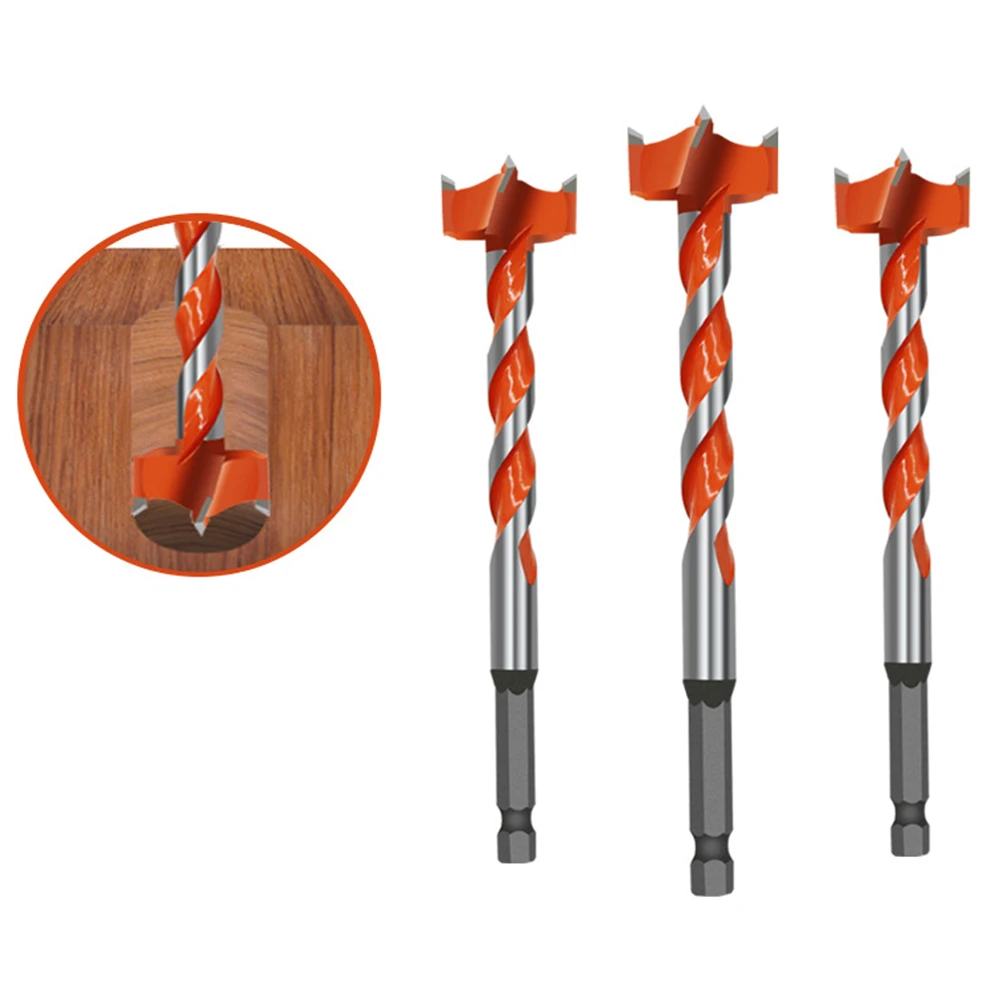 1PC Extended Woodworking Hole Opener Alloy Thread Drill Bit With Hexagonal Handle - Image 7