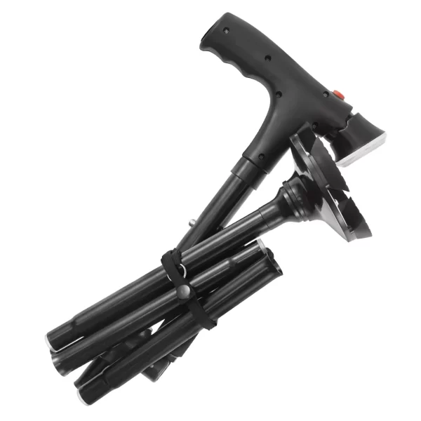 Collapsible Telescopic Folding Cane Elder Cane LED Walking Trusty Sticks Elder Crutches - Image 8