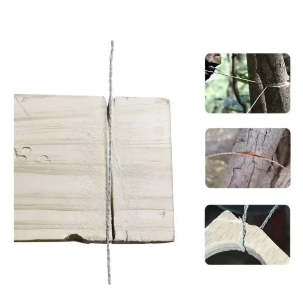 4-strand Stainless Steel Wire Saw with Handle Strong Outdoor Camping Survival Tool - Image 28