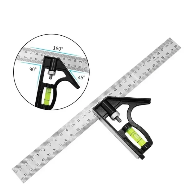 300mm Stainless Steel Angle Combination Square Ruler