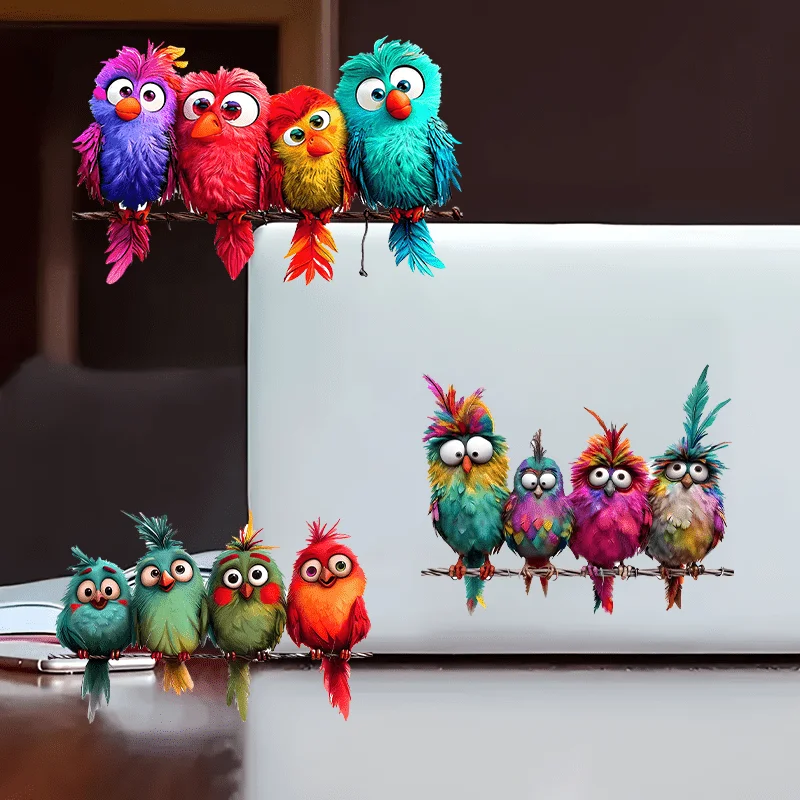 1PC Funny Bird Creative Glass Window Decorative Stickers for Windows Glass Wall Mirror - Image 6