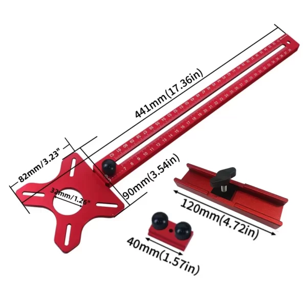 3 in 1 Router Milling Groove Bracket for Woodworking Circular Cutting Jig Aluminum - Image 19