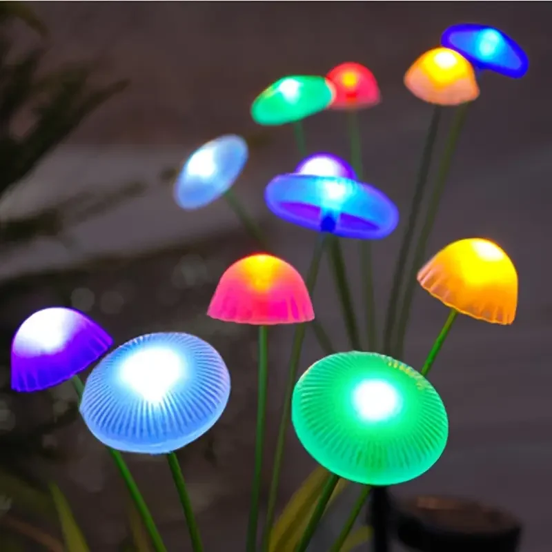 Solar 6LEDS Jellyfish Lights Mushroom Lights Solar Lights Waterproof Firefly Light - Image 7