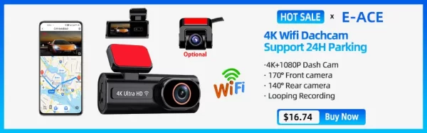 Dash Cam 4K GPS WIFI APP 24H Night Vision Mini Optional Rear Lens Dashcam Car DVR Video Recorder Camera For Car Black Box - Image 14