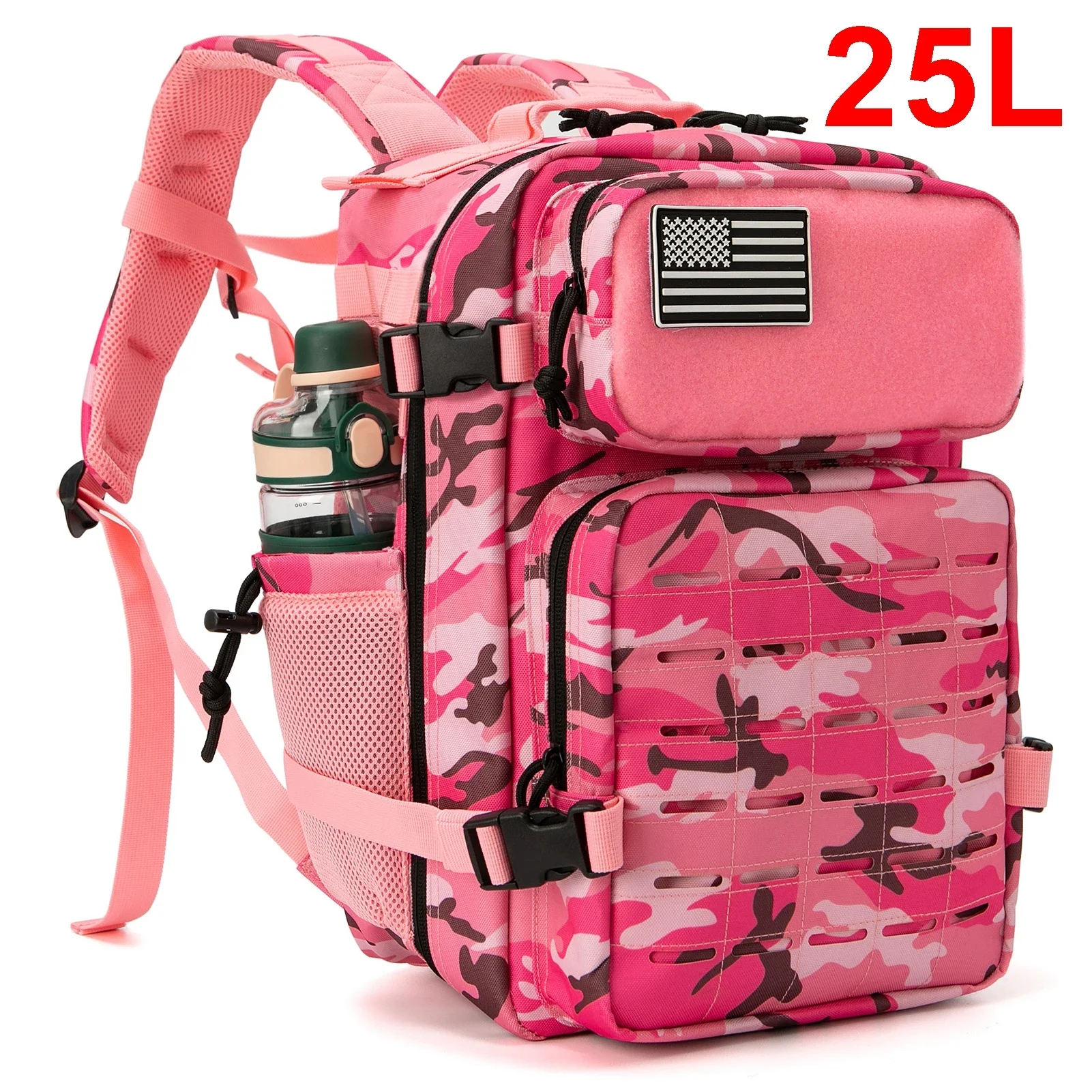 25L/45L Tactical Backpack for Men and Women Outdoor Survival Bug Out Bag Rucksack Hking with Bottle Holder - Image 18