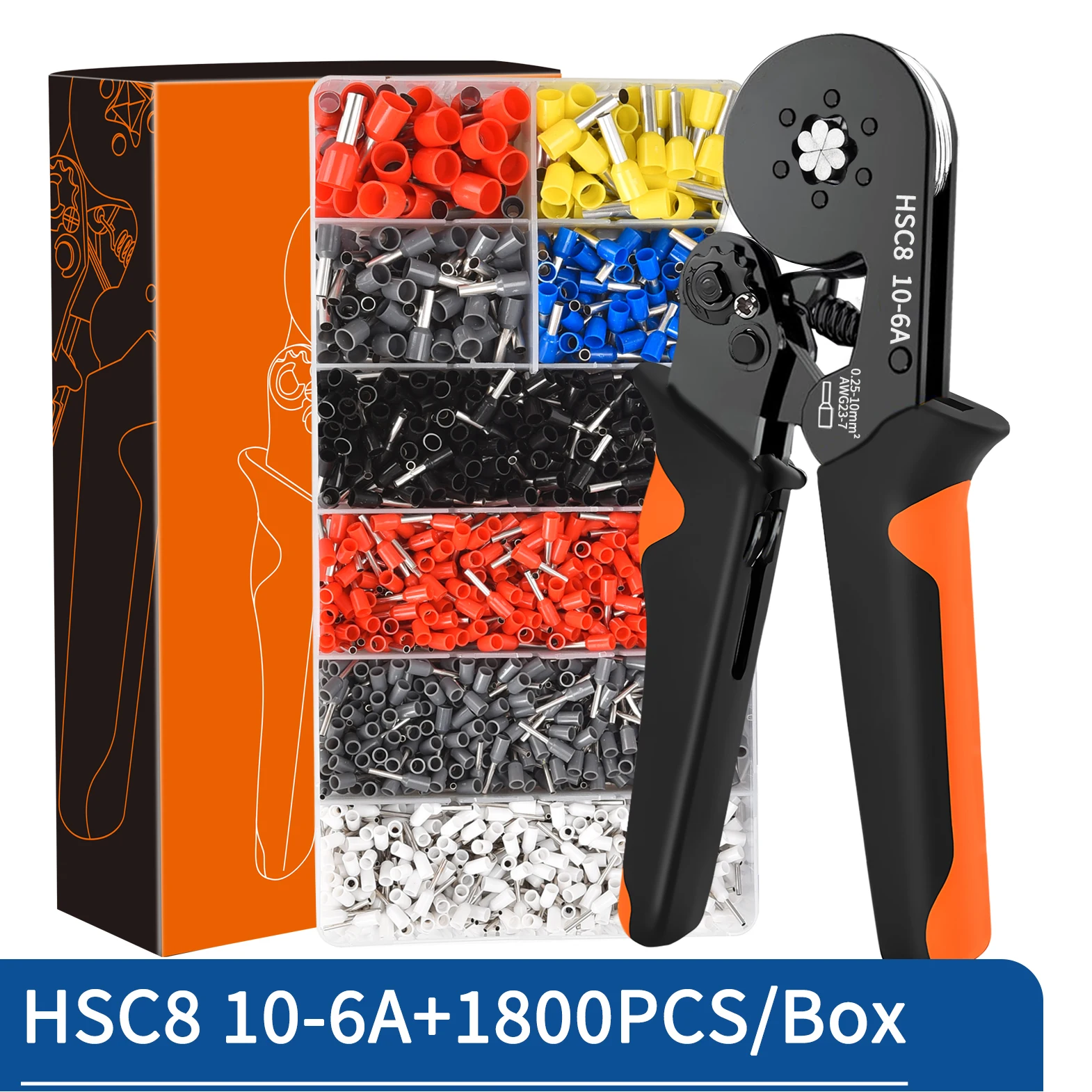 Crimping Pliers Ferrule Sleeves Tubular Terminal Tools HSC8 6-4 10-6 16-6 Wire Crimper Household Electrical Sets Terminal - Image 14