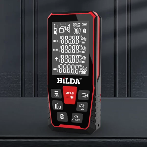 Building Measure Ruler Portable Range Test Finder Backlit LCD Distance Measure Tool Ft/in/Ft/Ft+in