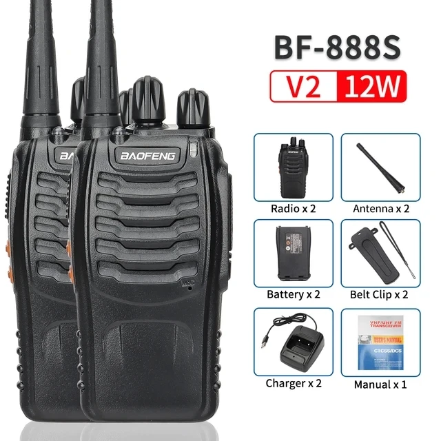 2/4PCS Baofeng BF-888S V2 Walkie Talkie Dual Band Portable Long Range UHF 400-470MHz USB/EU/US Ham Two Way Radio - Image 9