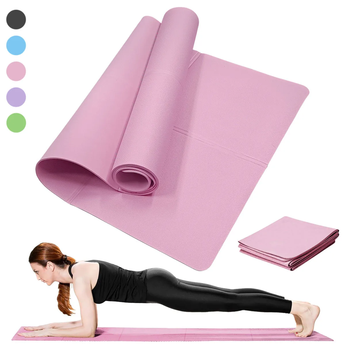 Yoga Mat Pilates Fitness Mat 3/4/6mm Thicknes Non Slip Yoga Cushion