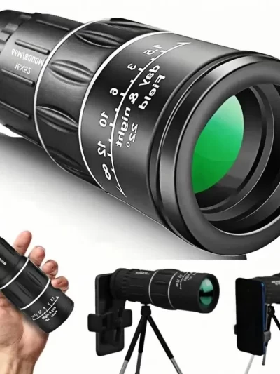 16x52 Monocular Telescope High-Power Dual Focus Optical Zoom Scope High Magnification Long Range Night Spyglass Telescope