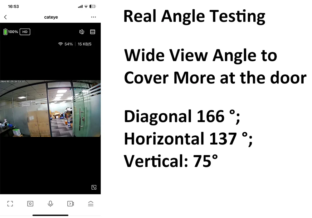 3MP Smart Life Tuya 1080P WiFi Door Bell Eye Peephole Camera 5000mAh Battery PIR Motion Detector IR Alexa Google Digital Viewer - Image 16