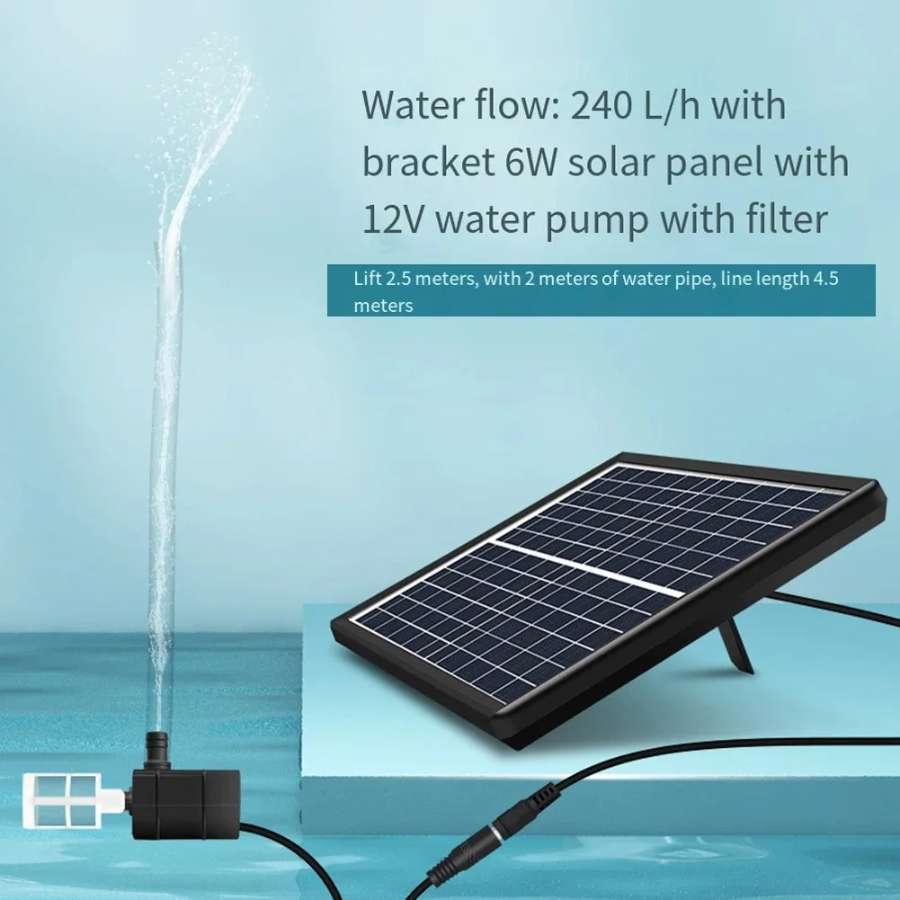 10W 9V Solar Powered Water-Pump Set with Filter 5V Circulating Fish Pond Filtrations Oxygen Submersible Pumps Solar Controllers - Image 9