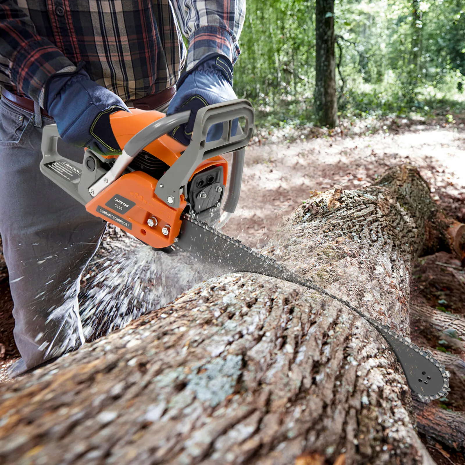 58CC 20" Gasoline Chainsaw Powered Wood Cutting Engine 2-Stroke Gas Chain Saw - Image 3