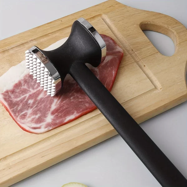 Heavy Duty Kitchen Meat Tenderizer Hammer with Rubber Grip, Stainless Steel Head - Image 4