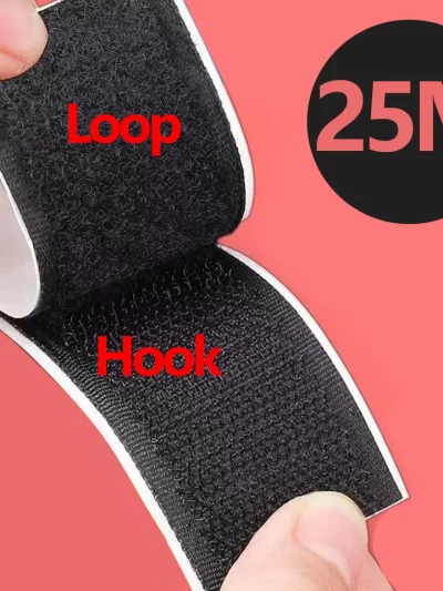 25meters Strong Self Adhesive Hook and Loop Fastener Tape Nylon Sticker Adhesive velcros Strap 20-50mm