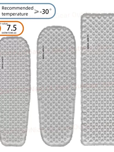 Light Tour R value 7.5 Camping Inflatable Mattress Outdoor Portable Sleeping Pad Ultralight