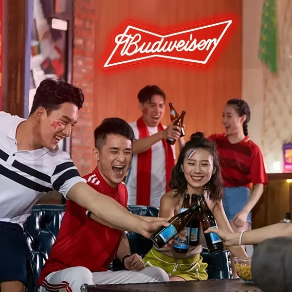 budweiser logo beer bar Neon Signs  Bar Neon Beer Light Sign - Image 2