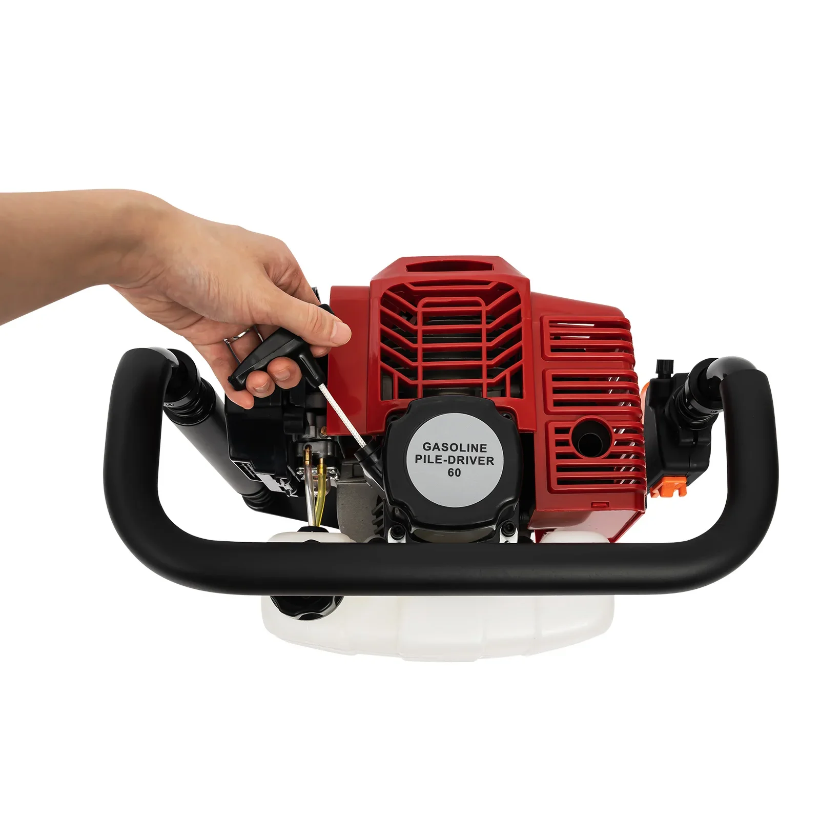 1900W 2-stroke gasoline pile driver Gardens Air Cooling 52CC, Single-cylinder 6500RPM socket ground auger 55-70mm - Image 14