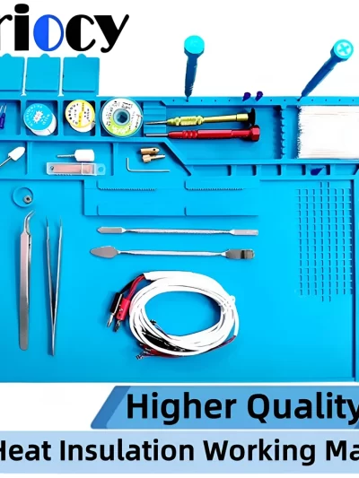 Silicone Soldering Mat ESD Antistatic Heat Insulation Motherboard Electronics Phone Repair Maintenance Working Platform Pad