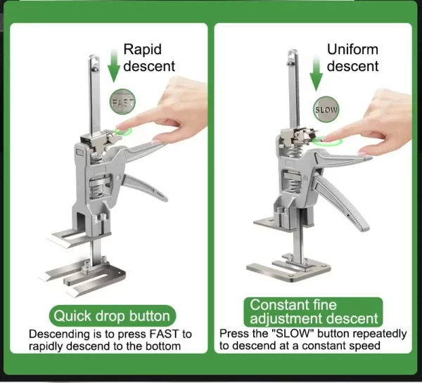 2 pcs Labor Saving Arm Jack 12 Inch Drywall Lift Wall Tile Locator 0-145 mm Height Adjuster Multi-Function Cabinet Jack Board - Image 6