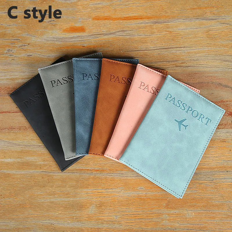 Lover The World Map Passport Cover Hot Stamping Simple Plane Women Men Travel Passport Case - Image 45