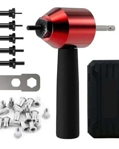 26Pcs Rivet Nut Drill Adaptor M3 M4 M5 M6 M8 Metric Mandrel Rivet Nut Thread Insert Aluminum Drill Attachment Tool Set