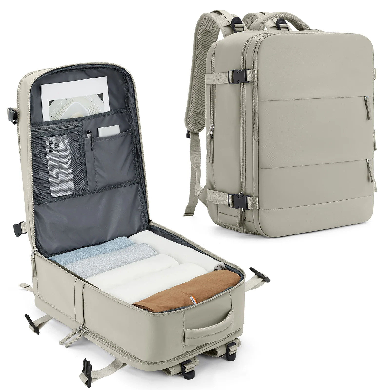 Easyjet Cabin Bag 45x36x20 Backpack, 40x20x25 Ryanair Carry-Ons, Women/Men Aeroplane Travel Backpack - Image 8