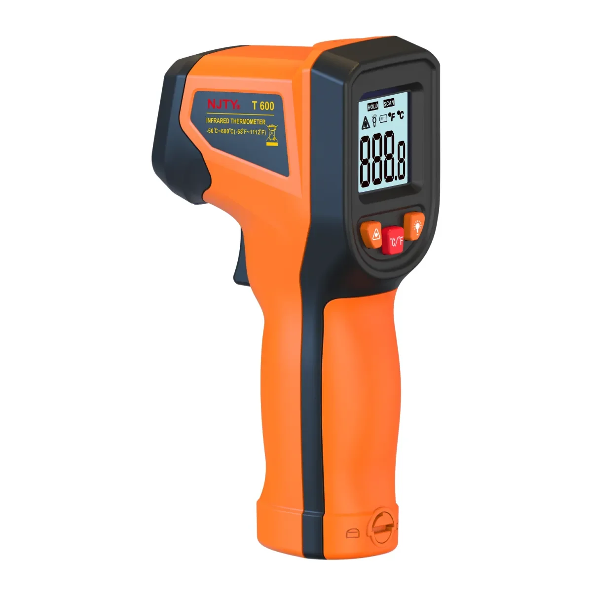 NJTY T600T600A Laser Temperature Gun Infrared Thermometer Sensor Handheld Non-contact IR LCD - Image 7