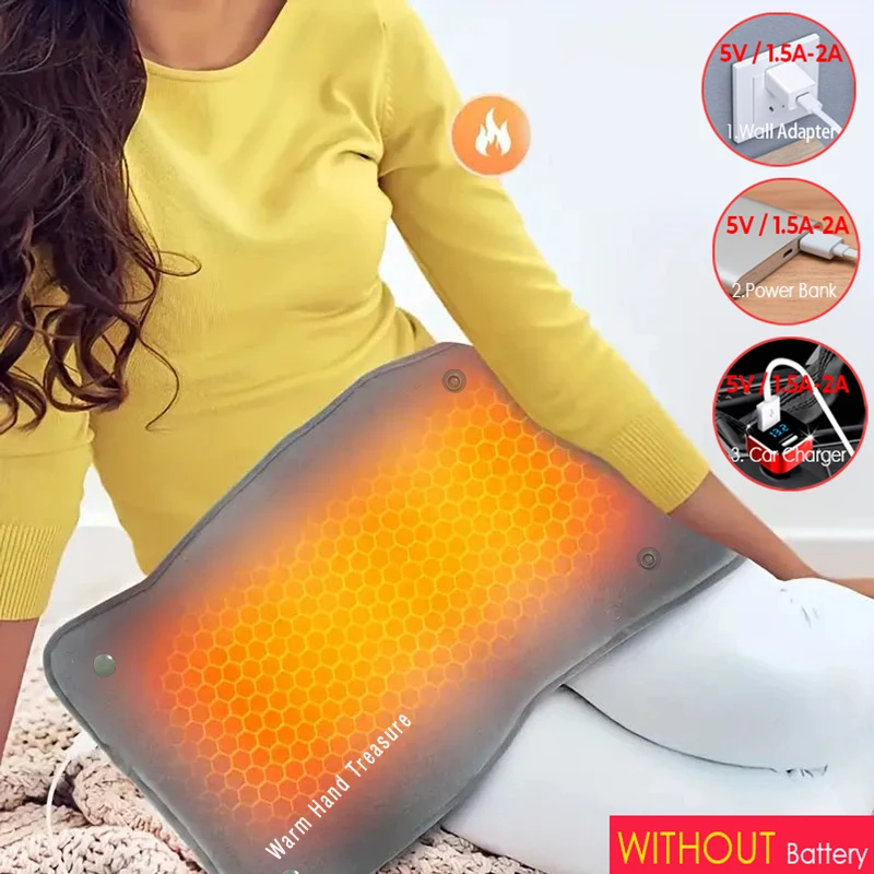 New Graphene Quick Heating Warming Pad with Adjustable Temperature and Timing USB Power Supply