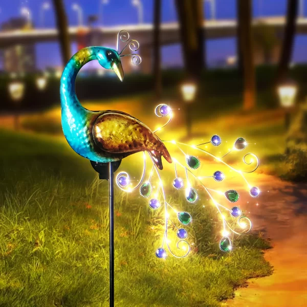 1 PC Peacock Animal-Shaped Solar Garden Lamp Outdoor Decorative Lighting Automatic Sensor Solar-Powered - Image 5