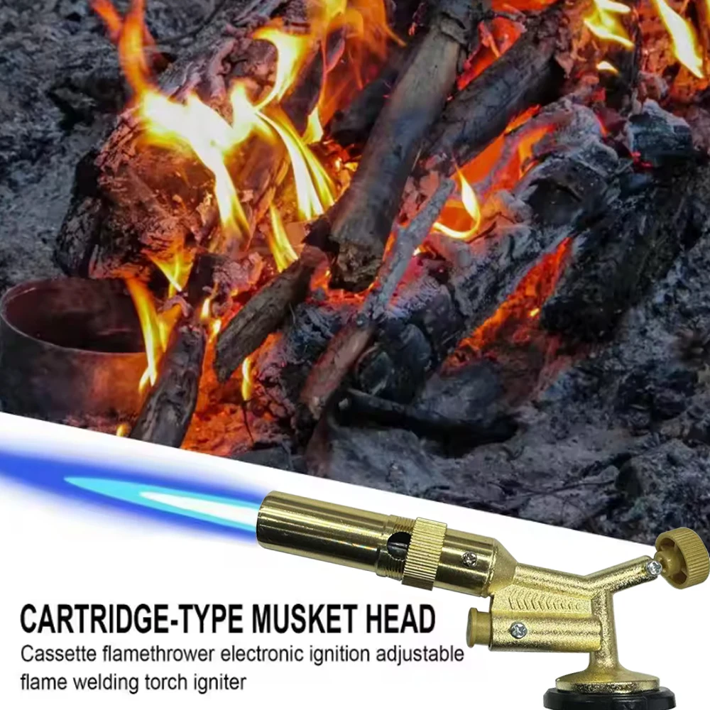 High Temperature Brass Copper Welding Torch Gas Burner Flame Gun for Brazing Solder Propane Plumbing - Image 3