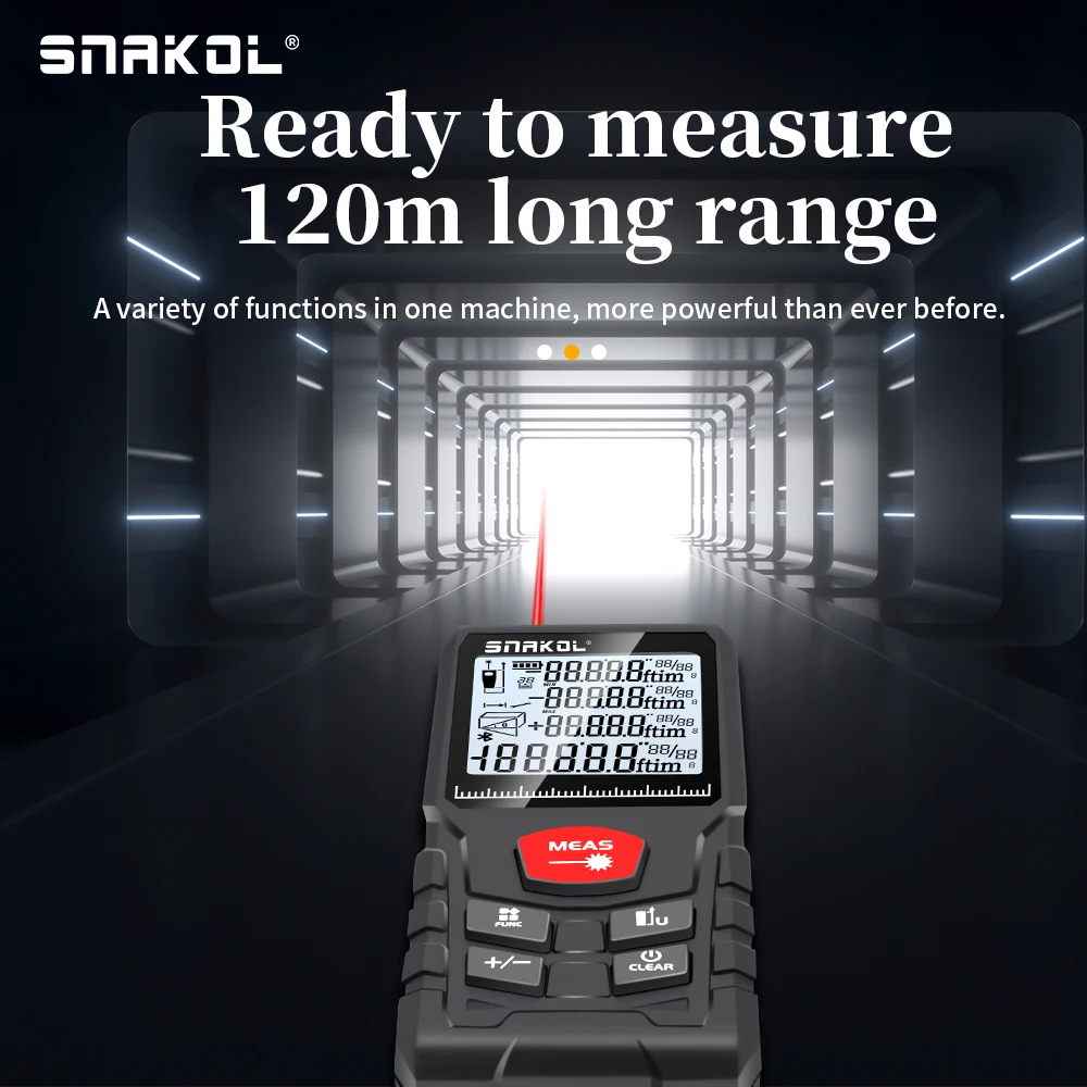 Snakol Laser Distance Meter 50m 70m 100m 120m Rangefinder Profesional Range Finder Digital Tape Measure - Image 3