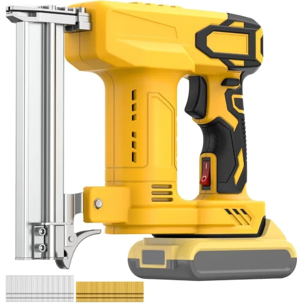 18 Gauge Cordless Brad Nailer Compatible with Dewalt 20V Battery (Not Included), Electric Nail Gun/Staple Guni