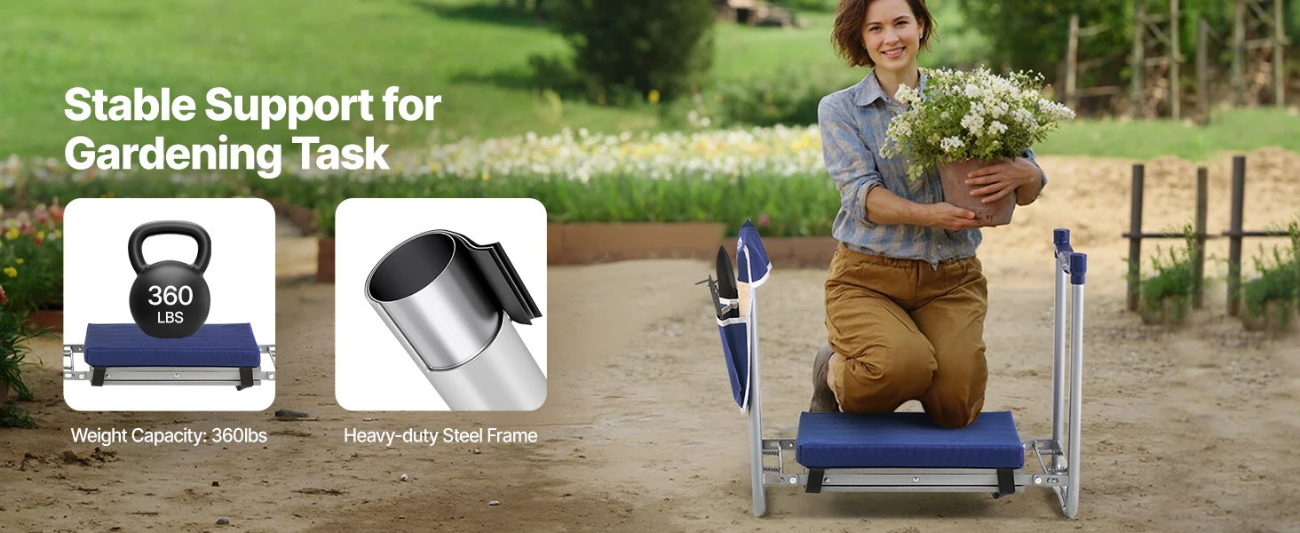 SucceBuy Garden Kneeler and Seat 11in Wide Thick Kneeling Pad Heavy Duty Garden Kneeling Stool - Image 10