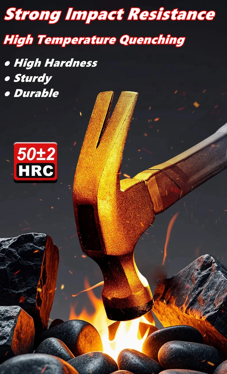 Multifunctional Claw Hammer Ramshorn Nail Hammer Engineering Handle Lightweight - Image 14