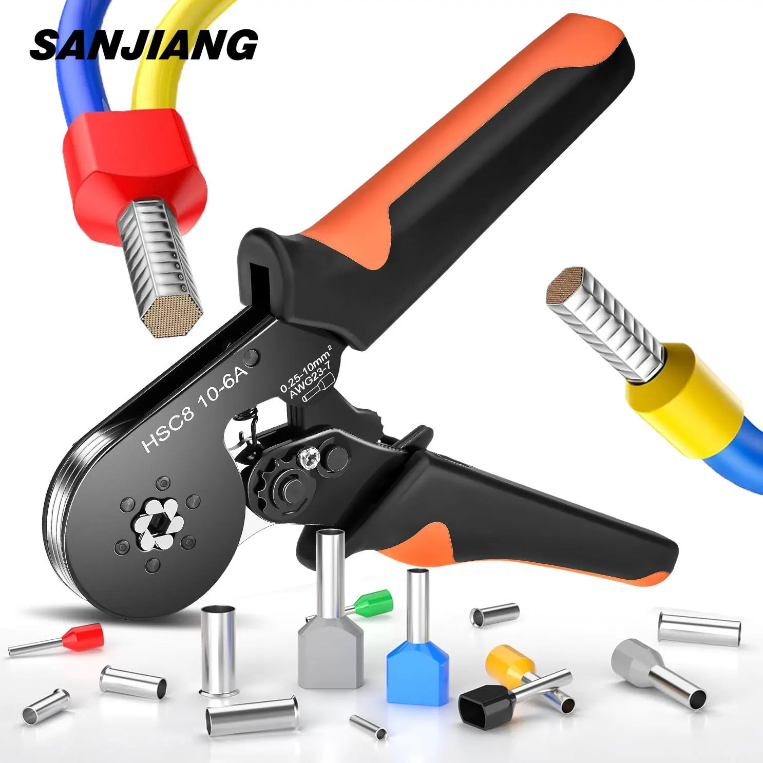 Crimping Pliers Ferrule Sleeves Tubular Terminal Tools HSC8 6-4 10-6 16-6 Wire Crimper Household Electrical Sets Terminal